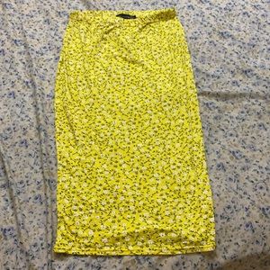 PLT Yellow Ditsy Skirt